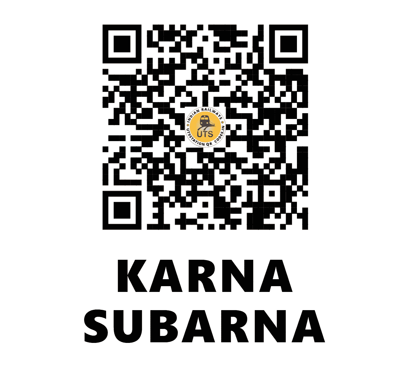 UTS QR Code for KARNA SUBARNA - KNSN - ER (WEST BENGAL)
